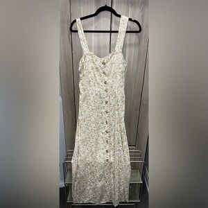Floral Cream Button-Down Dress